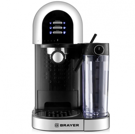 Кофеварка  BRAYER BR1107, 1500Вт, резерв 1,0л, д/молока 0,7 /1/ (шт.)