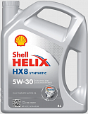 SHELL HELIX HX8 5W-30 SL A3/B4 (4л) Синт мот.масло