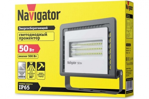 Прожектор Navigator светодиодный NFL-01 50Вт/4K/IP65/4100лм 14145 /32/