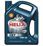 SHELL HELIX  HX7 10w-40 SМ/CF моторное масло 4л. п/с (синяя)