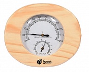 Термометр с гигрометром Банная станция 16*14*3см  для бани и сауны  /5/ (шт.)
