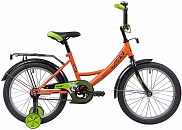 Велосипед NOVATRACK 18" VECTOR оранжевый, защита А-тип, тормоз нож., крылья и багажник чёрн. 153765