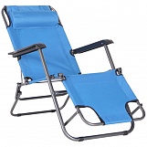 Кресло-шезлонг складное, до 120кг, синий, арт.2070-2 /2/ (шт.)