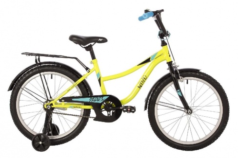 Велосипед NOVATRACK 20" WIND зеленый, защита цепи А-тип, пер.ручн, зад нож торм., крылья, баг 153775