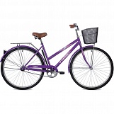 Велосипед FOXX 28" FIESTA фиолетовый, сталь, размер 20" + передняя корзина 154844