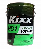 Масло моторное Kixx D1 10w40 синт. 20л CI-4 HD1 (дизель)