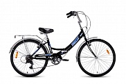Велосипед BA Street Beat 1421 24"; 6s (РФ) (черный-голубой) YF-704VTR